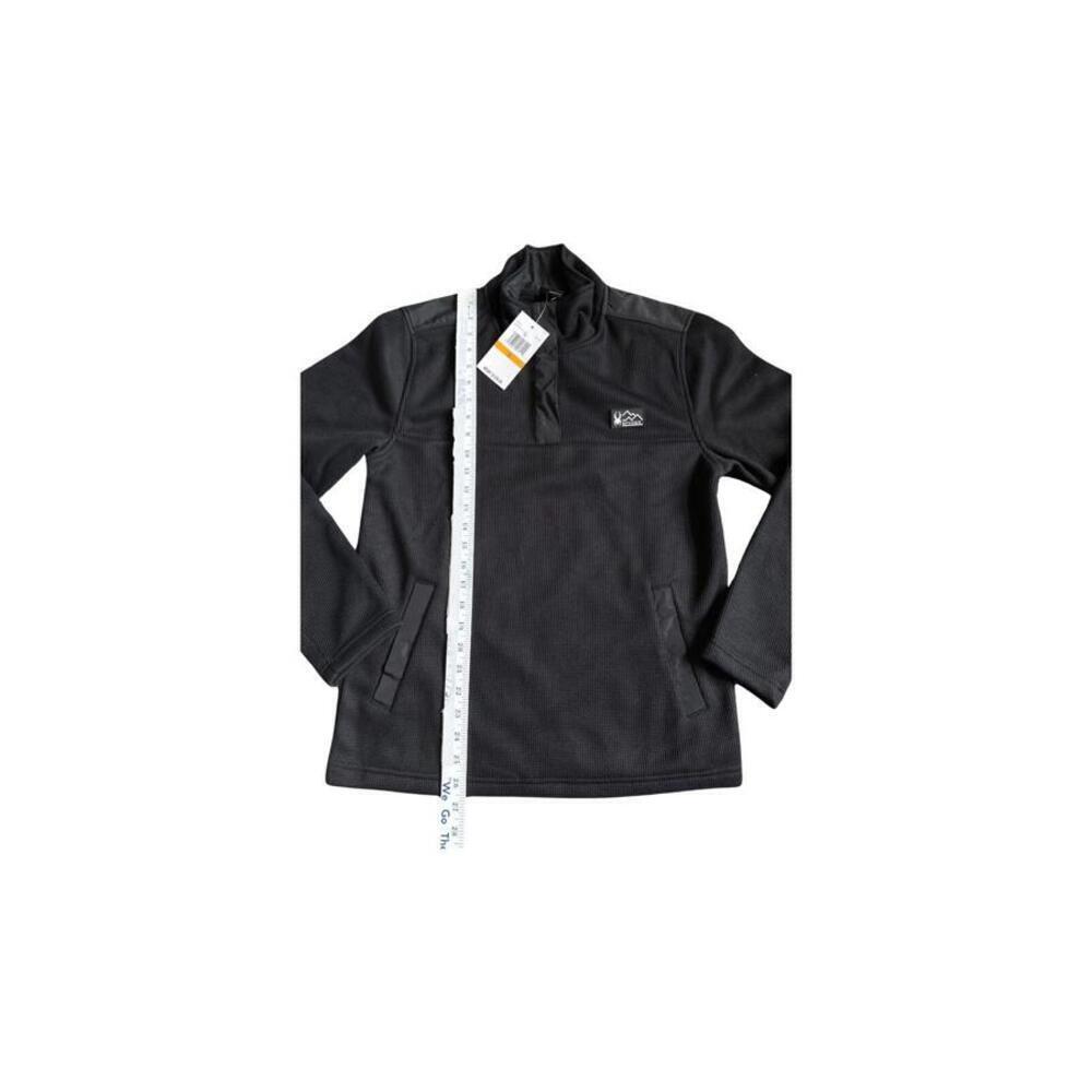 Mens Spyder  Collared Pullover Black Size Small Front Pocket Logo NWT - Picture 3 of 5